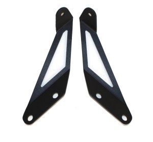Jeep Wrangler JKU Unlimited Light Mount Brackets - Hood - Fishbone Offroad - FB21066 - Black - `07-`18